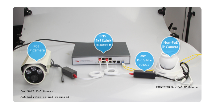 POE33108PFM-at 8 IP POE CAMERA POWER NETWORK ENDPOINT SWITCH WITH 1 LAN PORT (8 PORT 10/100M POE 15.4W EACH + 1 PORT 10/100/1000M BASE-T STANDARD)