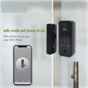 Khóa vân tay điều khiển từ xa dành cho cửa kính