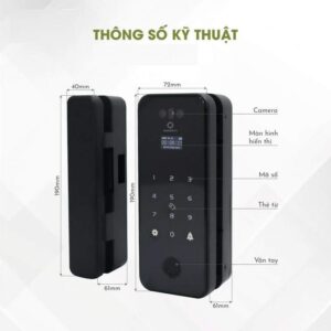Khóa vân tay điều khiển từ xa dành cho cửa kính
